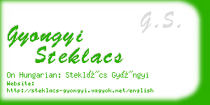 gyongyi steklacs business card